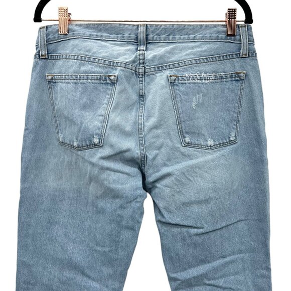 J. Crew Light Wash Broken-In Boyfriend Patched Distressed Jeans Size 30 - Picture 3 of 5